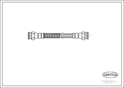 Corteco Bremsschlauch ERSTAUSRÜSTERQUALITÄT [Hersteller-Nr. 19019111] für Citroën, Peugeot von CORTECO