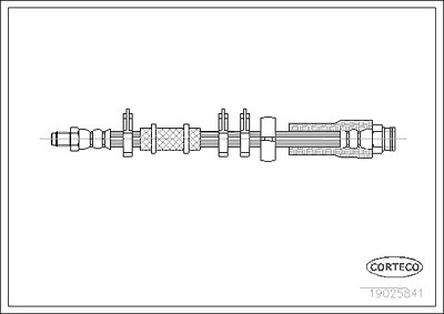 Corteco Bremsschlauch ERSTAUSRÜSTERQUALITÄT [Hersteller-Nr. 19025841] für Citroën, Fiat, Peugeot von CORTECO