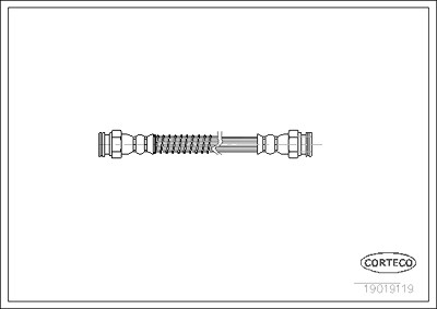 Corteco Bremsschlauch ERSTAUSRÜSTERQUALITÄT [Hersteller-Nr. 19019119] für Citroën, Peugeot von CORTECO