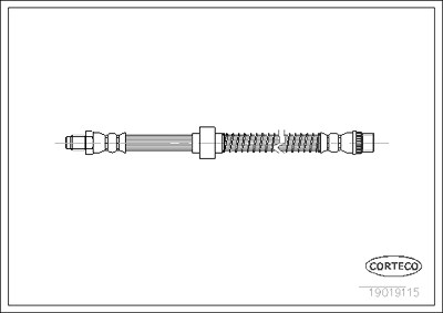 Corteco Bremsschlauch ERSTAUSRÜSTERQUALITÄT [Hersteller-Nr. 19019115] für Citroën, Peugeot von CORTECO