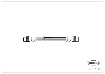 Corteco Bremsschlauch ERSTAUSRÜSTERQUALITÄT [Hersteller-Nr. 19018158] für Peugeot, Renault von CORTECO