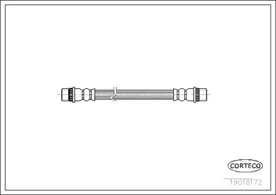 Corteco Bremsschlauch ERSTAUSRÜSTERQUALITÄT [Hersteller-Nr. 19018172] für Renault von CORTECO