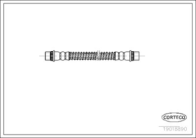 Corteco Bremsschlauch ERSTAUSRÜSTERQUALITÄT [Hersteller-Nr. 19018890] für Peugeot von CORTECO