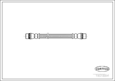 Corteco Bremsschlauch ERSTAUSRÜSTERQUALITÄT [Hersteller-Nr. 19018891] für Dacia, Renault von CORTECO