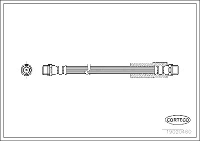 Corteco Bremsschlauch ERSTAUSRÜSTERQUALITÄT [Hersteller-Nr. 19020460] für Audi von CORTECO