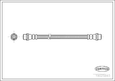 Corteco Bremsschlauch ERSTAUSRÜSTERQUALITÄT [Hersteller-Nr. 19025893] für Audi, VW von CORTECO