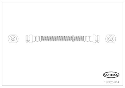 Corteco Bremsschlauch ERSTAUSRÜSTERQUALITÄT [Hersteller-Nr. 19025914] für Mitsubishi von CORTECO