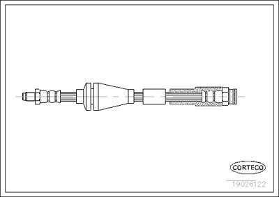 Corteco Bremsschlauch ERSTAUSRÜSTERQUALITÄT [Hersteller-Nr. 19026122] für Fiat, Lancia von CORTECO