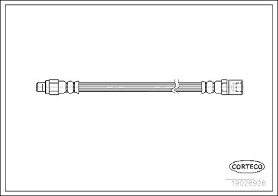Corteco Bremsschlauch ERSTAUSRÜSTERQUALITÄT [Hersteller-Nr. 19026926] für Iveco von CORTECO