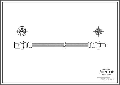 Corteco Bremsschlauch ERSTAUSRÜSTERQUALITÄT [Hersteller-Nr. 19030344] für Toyota von CORTECO