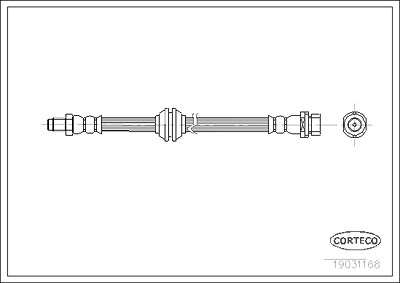 Corteco Bremsschlauch ERSTAUSRÜSTERQUALITÄT [Hersteller-Nr. 19031168] für Ford von CORTECO