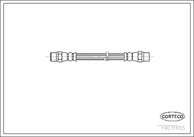 Corteco Bremsschlauch ERSTAUSRÜSTERQUALITÄT [Hersteller-Nr. 19031655] für BMW von CORTECO