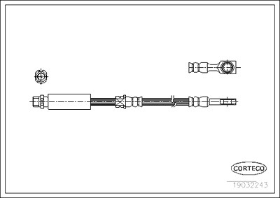 Corteco Bremsschlauch ERSTAUSRÜSTERQUALITÄT [Hersteller-Nr. 19032243] für Opel von CORTECO
