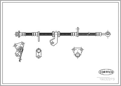 Corteco Bremsschlauch ERSTAUSRÜSTERQUALITÄT [Hersteller-Nr. 19032273] für Mg, Rover, Honda von CORTECO