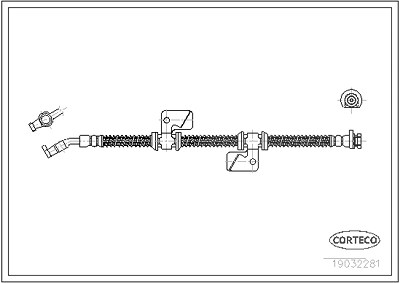 Corteco Bremsschlauch ERSTAUSRÜSTERQUALITÄT [Hersteller-Nr. 19032281] für Land Rover von CORTECO