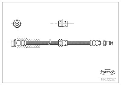 Corteco Bremsschlauch ERSTAUSRÜSTERQUALITÄT [Hersteller-Nr. 19032287] für Ford von CORTECO