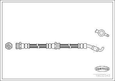 Corteco Bremsschlauch ERSTAUSRÜSTERQUALITÄT [Hersteller-Nr. 19032342] für Mazda von CORTECO