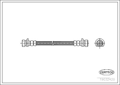 Corteco Bremsschlauch ERSTAUSRÜSTERQUALITÄT [Hersteller-Nr. 19032420] für Honda von CORTECO