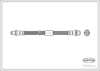 Corteco Bremsschlauch ERSTAUSRÜSTERQUALITÄT [Hersteller-Nr. 19032520] für Saab von CORTECO
