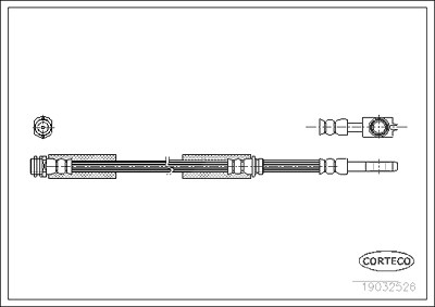 Corteco Bremsschlauch ERSTAUSRÜSTERQUALITÄT [Hersteller-Nr. 19032526] für VW, Audi von CORTECO