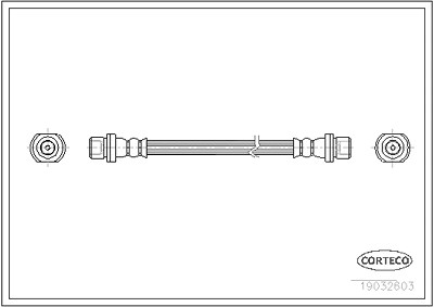 Corteco Bremsschlauch ERSTAUSRÜSTERQUALITÄT [Hersteller-Nr. 19032603] für Toyota von CORTECO