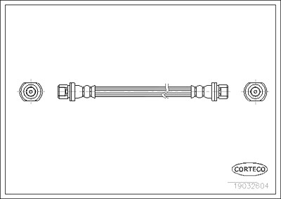 Corteco Bremsschlauch ERSTAUSRÜSTERQUALITÄT [Hersteller-Nr. 19032604] für Toyota von CORTECO