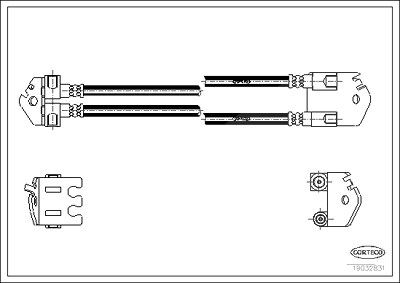 Corteco Bremsschlauch ERSTAUSRÜSTERQUALITÄT [Hersteller-Nr. 19032831] für Ford von CORTECO