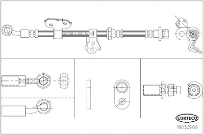 Corteco Bremsschlauch ERSTAUSRÜSTERQUALITÄT [Hersteller-Nr. 19032909] für Honda von CORTECO