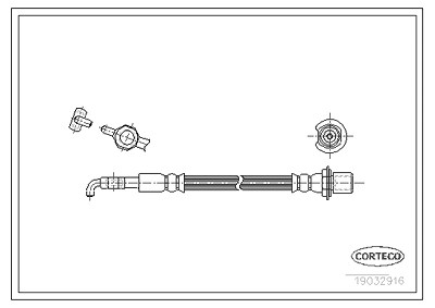 Corteco Bremsschlauch ERSTAUSRÜSTERQUALITÄT [Hersteller-Nr. 19032916] für Lexus von CORTECO