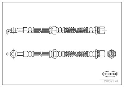 Corteco Bremsschlauch ERSTAUSRÜSTERQUALITÄT [Hersteller-Nr. 19032970] für Daewoo von CORTECO