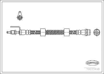Corteco Bremsschlauch ERSTAUSRÜSTERQUALITÄT [Hersteller-Nr. 19033498] für Ford von CORTECO