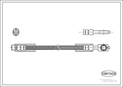 Corteco Bremsschlauch ERSTAUSRÜSTERQUALITÄT [Hersteller-Nr. 19033514] für Audi von CORTECO