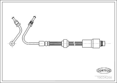Corteco Bremsschlauch ERSTAUSRÜSTERQUALITÄT [Hersteller-Nr. 19034266] für Renault von CORTECO