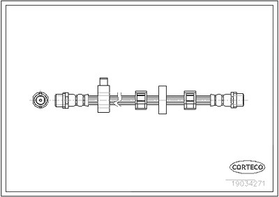 Corteco Bremsschlauch ERSTAUSRÜSTERQUALITÄT [Hersteller-Nr. 19034271] für VW von CORTECO