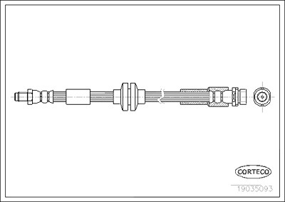 Corteco Bremsschlauch ERSTAUSRÜSTERQUALITÄT [Hersteller-Nr. 19035093] für Mazda von CORTECO
