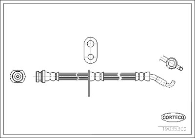 Corteco Bremsschlauch ERSTAUSRÜSTERQUALITÄT [Hersteller-Nr. 19035302] für Suzuki von CORTECO