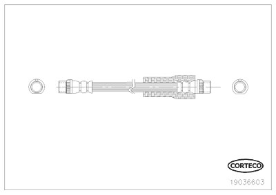 Corteco Bremsschlauch ERSTAUSRÜSTERQUALITÄT [Hersteller-Nr. 19036603] für Citroën, Peugeot von CORTECO