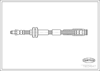 Corteco Bremsschlauch ERSTAUSRÜSTERQUALITÄT [Hersteller-Nr. 19034947] für Abarth, Fiat, Lancia von CORTECO