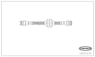 Corteco Bremsschlauch ERSTAUSRÜSTERQUALITÄT [Hersteller-Nr. 19037279] für Fiat von CORTECO