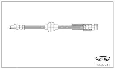 Corteco Bremsschlauch ERSTAUSRÜSTERQUALITÄT [Hersteller-Nr. 19037281] für Fiat, Jeep von CORTECO