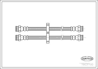 Corteco Bremsschlauch ERSTAUSRÜSTERQUALITÄT [Hersteller-Nr. 19031100] für Fiat von CORTECO