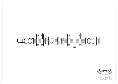 Corteco Bremsschlauch ERSTAUSRÜSTERQUALITÄT [Hersteller-Nr. 19018142] für Fiat von CORTECO