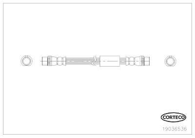 Corteco Bremsschlauch ERSTAUSRÜSTERQUALITÄT [Hersteller-Nr. 19036536] für Fiat von CORTECO