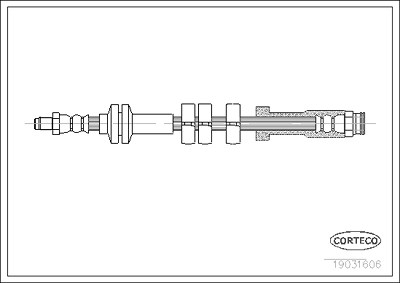 Corteco Bremsschlauch ERSTAUSRÜSTERQUALITÄT [Hersteller-Nr. 19031606] für Fiat von CORTECO