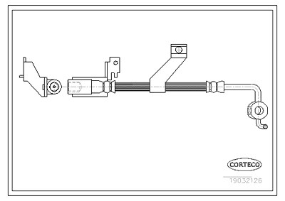 Corteco Bremsschlauch ERSTAUSRÜSTERQUALITÄT [Hersteller-Nr. 19032126] für Ford von CORTECO