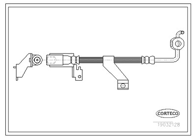 Corteco Bremsschlauch ERSTAUSRÜSTERQUALITÄT [Hersteller-Nr. 19032128] für Ford von CORTECO