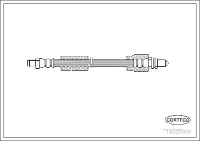 Corteco Bremsschlauch ERSTAUSRÜSTERQUALITÄT [Hersteller-Nr. 19026906] für Ford von CORTECO
