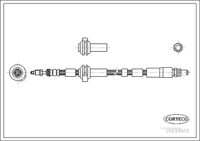 Corteco Bremsschlauch ERSTAUSRÜSTERQUALITÄT [Hersteller-Nr. 19033605] für Ford von CORTECO