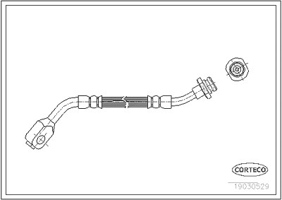 Corteco Bremsschlauch ERSTAUSRÜSTERQUALITÄT [Hersteller-Nr. 19030529] für Ford, Nissan von CORTECO