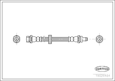 Corteco Bremsschlauch ERSTAUSRÜSTERQUALITÄT [Hersteller-Nr. 19026484] für Ford von CORTECO